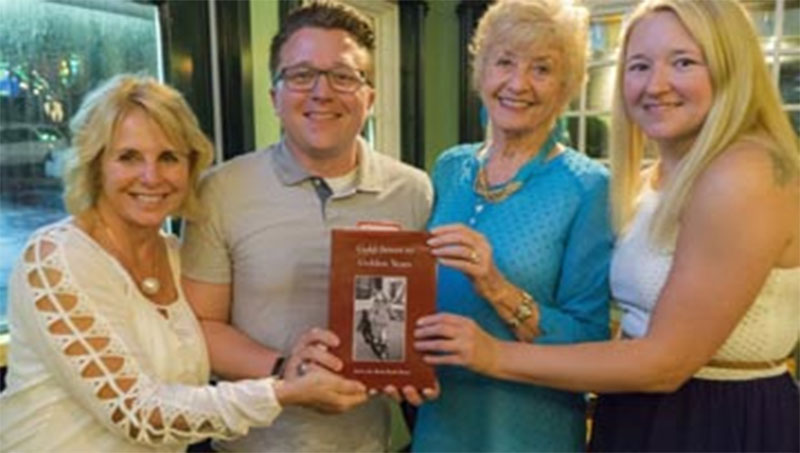 Private autobiography author Jerrie Rudd Breen with her LifeBook, Gold Street to Golden Years.