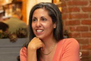 Photograph of a lady smiling