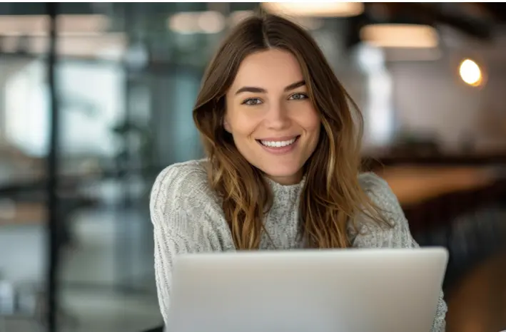 A friendy project manager smiling