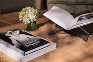 Books on a table